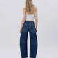 Super High Rise Seam Barrel Jeans