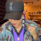 Fashion Link Necklace W/Pendant Black & Taupe