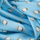 Elk Ivory Silk Scarf - Sky Blue