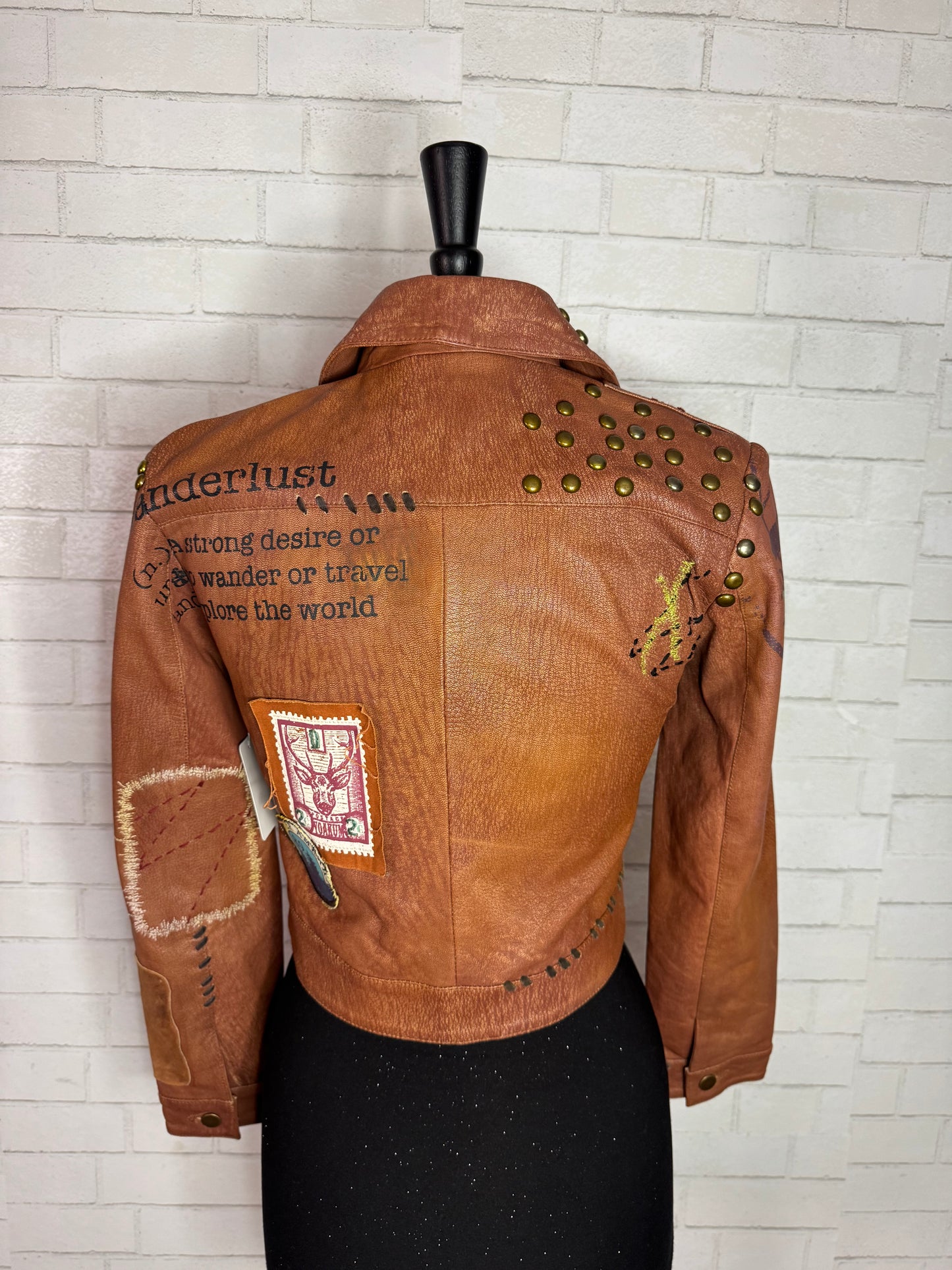 Brown Leather Double D Jacket