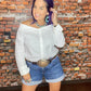 Off-The-Shoulder Sequinned Top