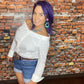 Off-The-Shoulder Sequinned Top