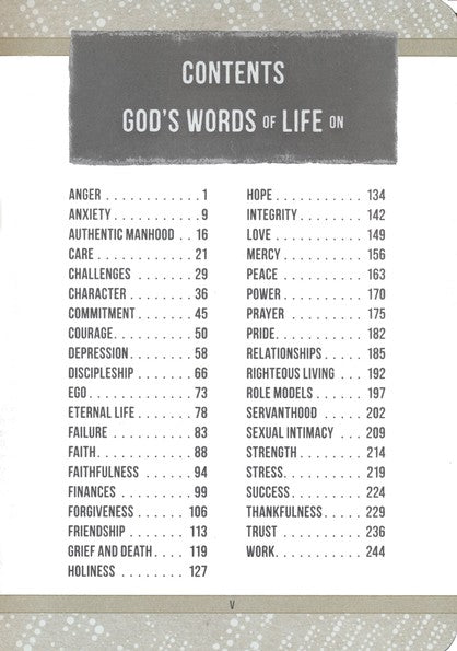 God’s Words of Life for Men