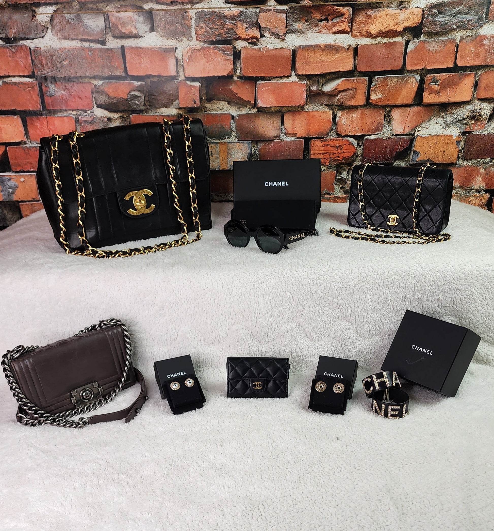 Chanel Classic Medium Flap, Rainbow Lambskin Leather, Black Hardware, Like  New in Box GA006
