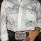 Four Corners Beaded Belt Buckle