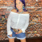 Off-The-Shoulder Sequinned Top