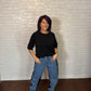 Mixed Jogger Barrel Pants (Black)