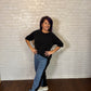Mixed Jogger Barrel Pants (Black)
