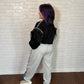 Mixed Jogger Barrel Pants (Heather Grey)