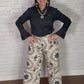 Geometric Star Wide Leg Pants