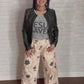 Geometric Star Wide Leg Pants