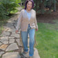 Sparkly Stone All Over Button Down Cardi Sweater