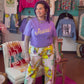 Tapestry Print Blend Pants