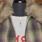Faux Fur Plaid Crop Jacket