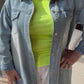 Long Denim Sparkly Jacket