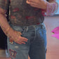 In GOD We Trust Short Sleeve Mesh Top