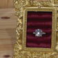 CZ Solitaire Diamond w/Pave’ Diamond Band