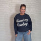 “Found My Cowboy” Graphic Knit Pullover