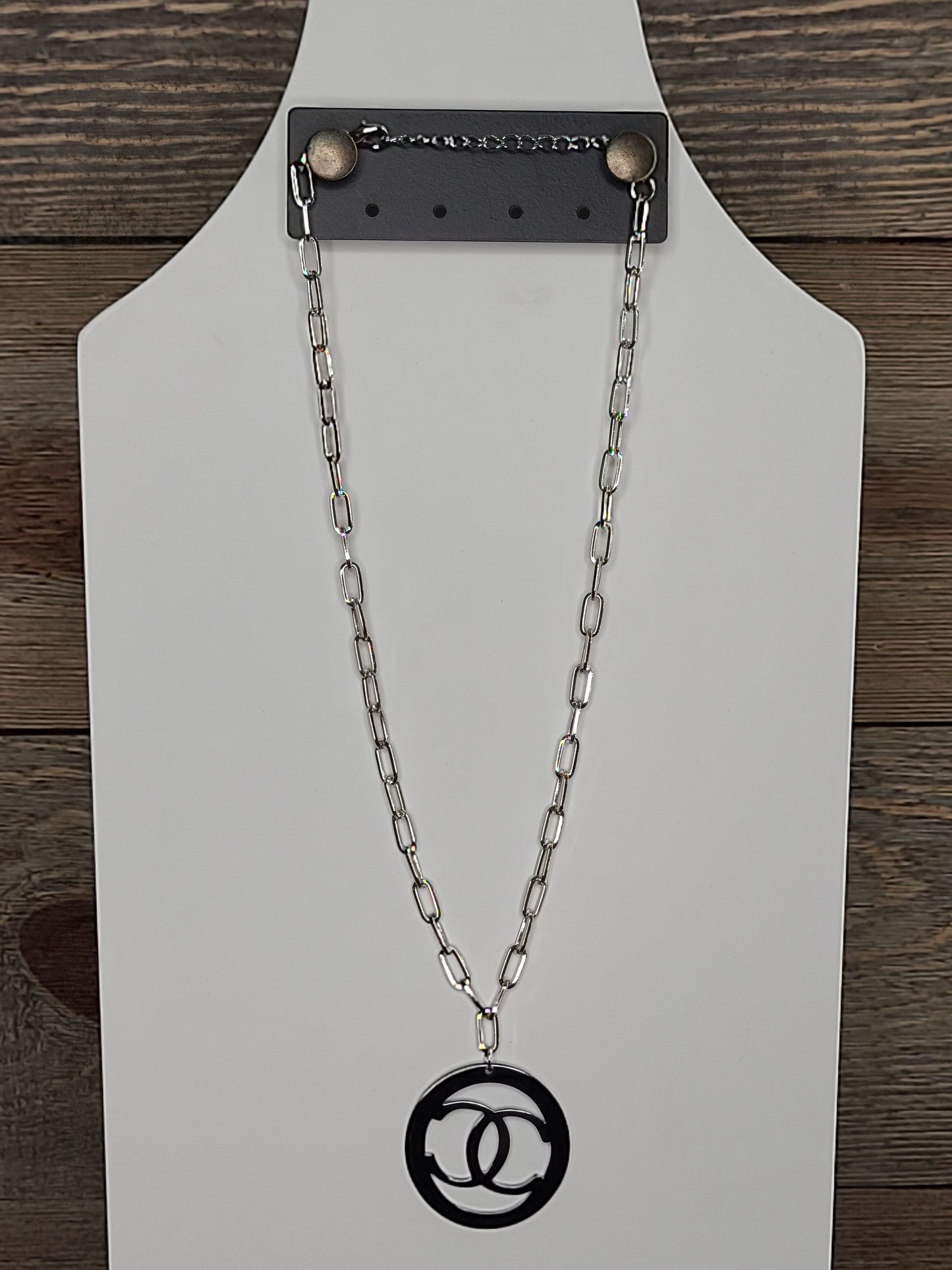 The Charlie Necklace Black/Silver
