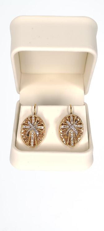 Rise Gold Oval Earrings