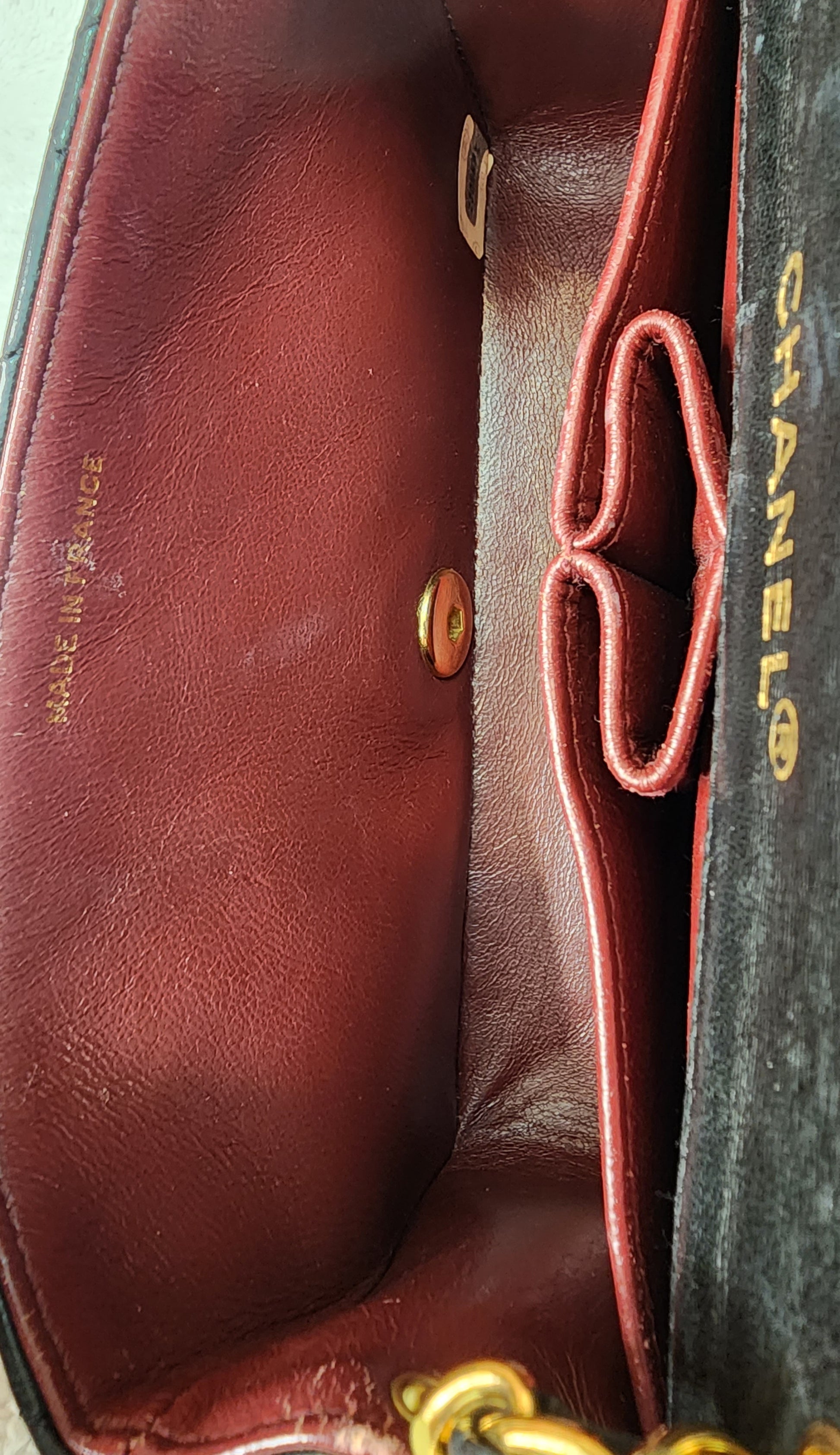 Chanel Vintage Chanel 8 Red Quilted Leather Shoulder Flap Bag
