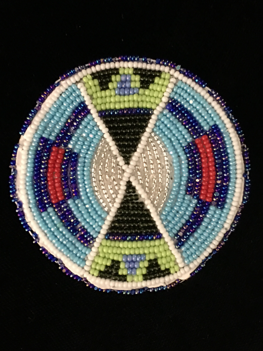 Beaded Round Pin
