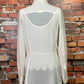 Sheer Flowing Blouse with Unique Design