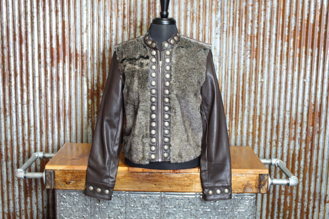 Leather & Faux Fur Jacket