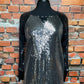 Black & Silver Sequined Top