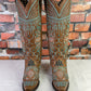 Victoria Spiked Cognac Boots