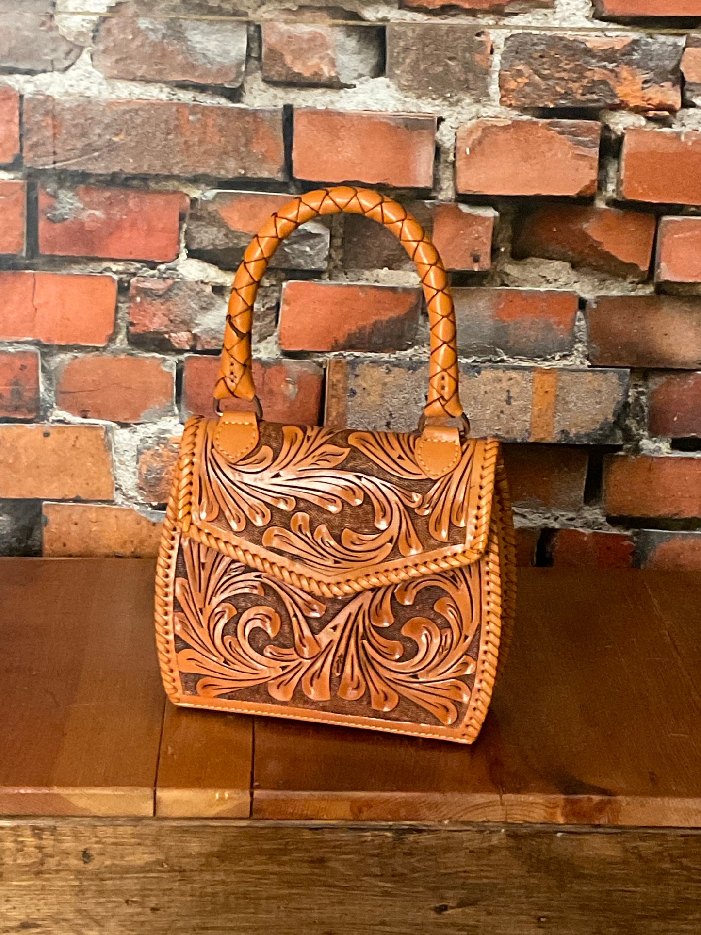 Leather Tooled Handbag