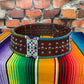 Crow Beaded Leather Belt