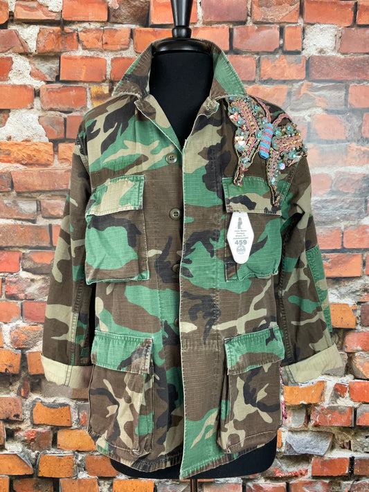 Sequined Butterfly Camo Jacket