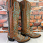 Victoria Spiked Cognac Boots