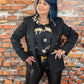Gold Lame DB Blazer with Lizard Broach