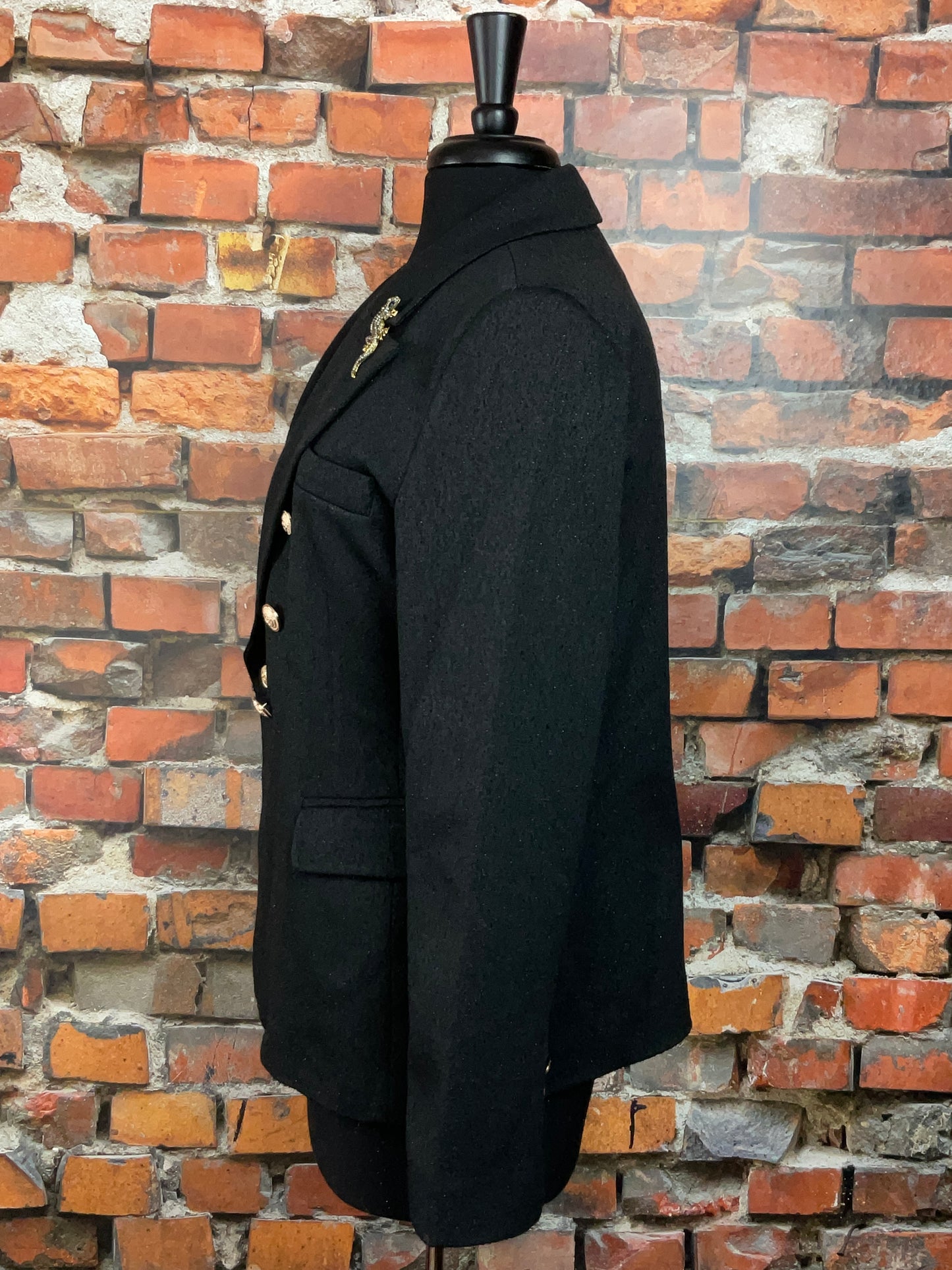 Gold Lame DB Blazer with Lizard Broach