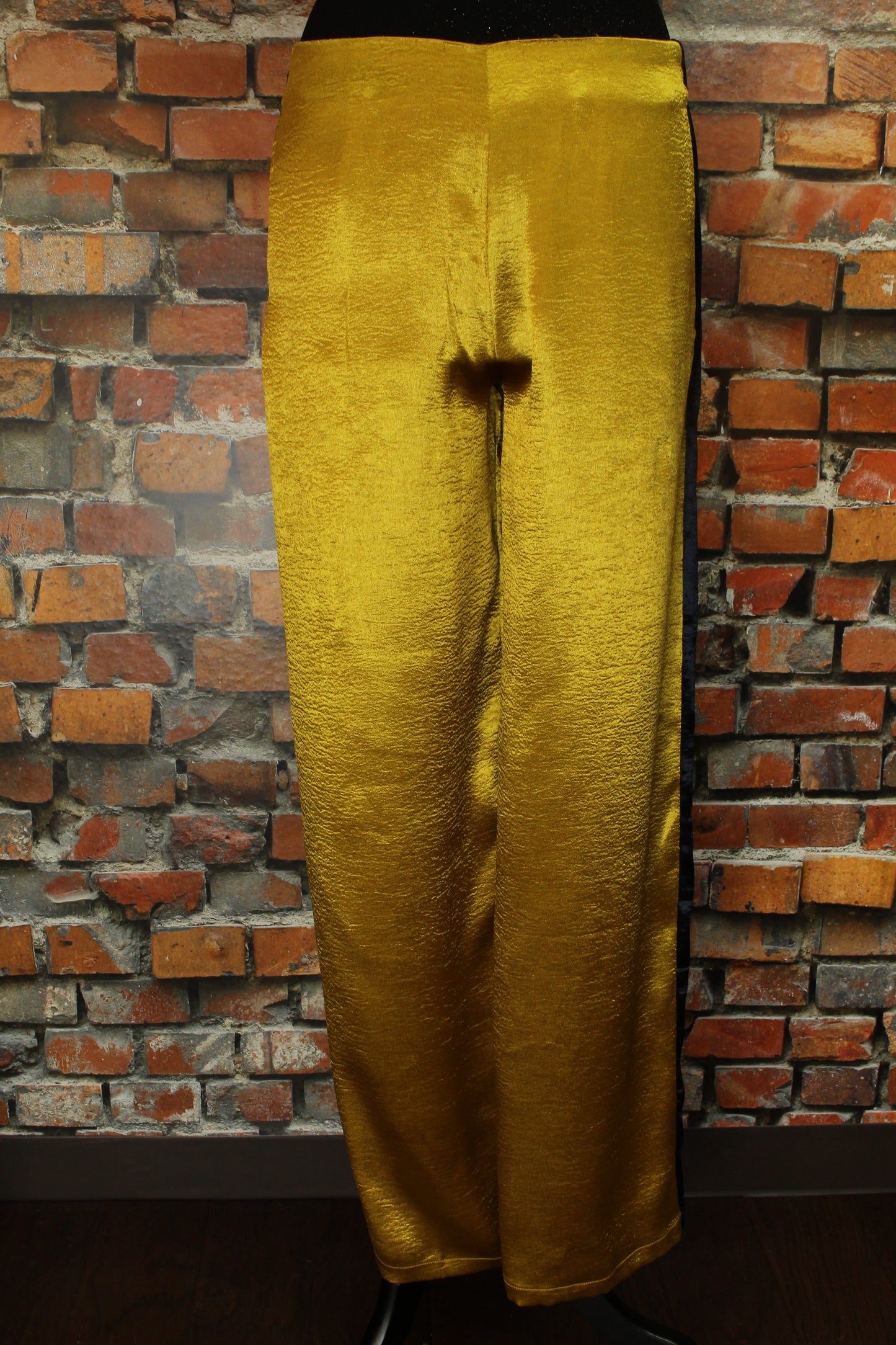 Gold Pants with Black Stripe