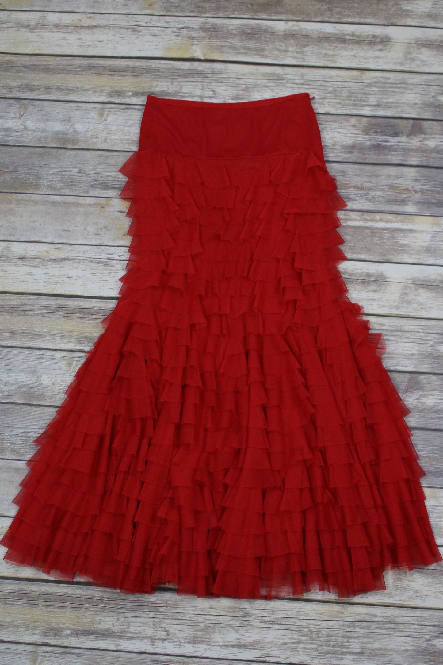 Red Ruffle Skirt