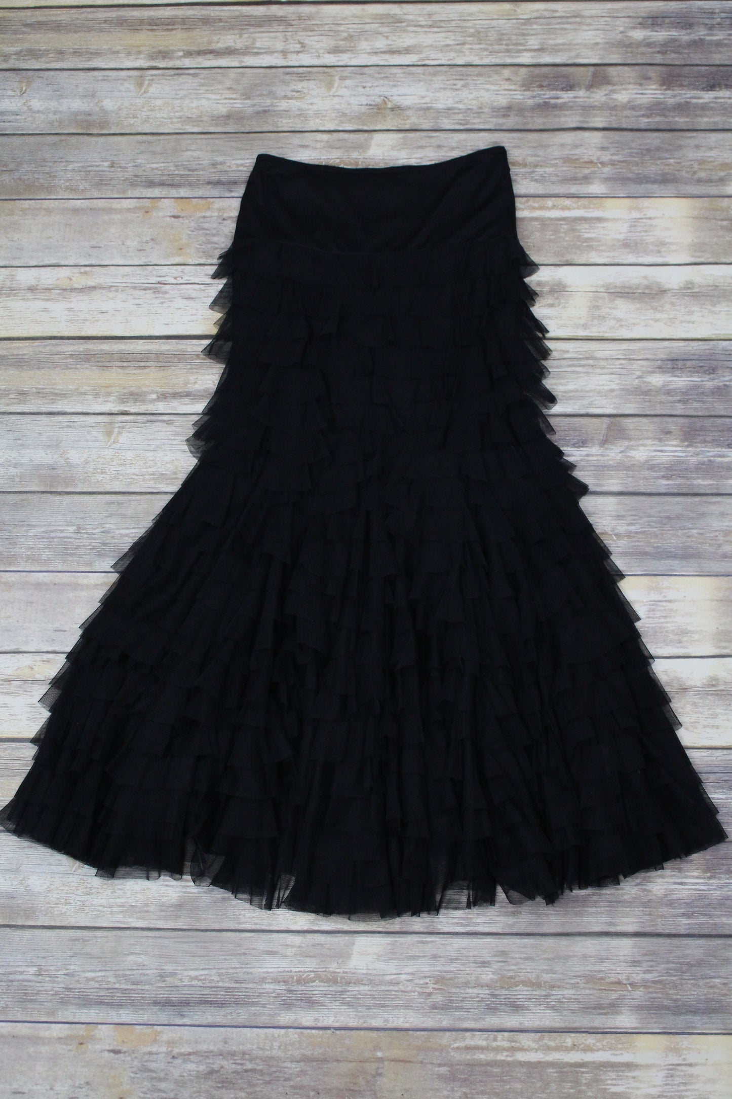 Black Ruffle Skirt
