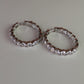 Medium Oval CZ Diamond Hoop Earrings