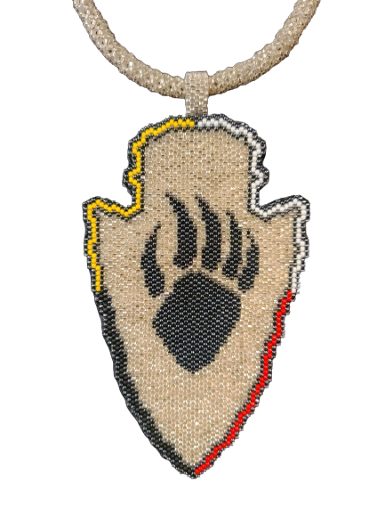 Arrow Beaded Bear Claw Medallion