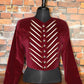Velvet Red Hairpipe Blazer/Jacket