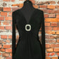 V-neck with Rhinestone Ornament