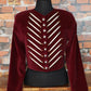 Velvet Red Hairpipe Blazer/Jacket