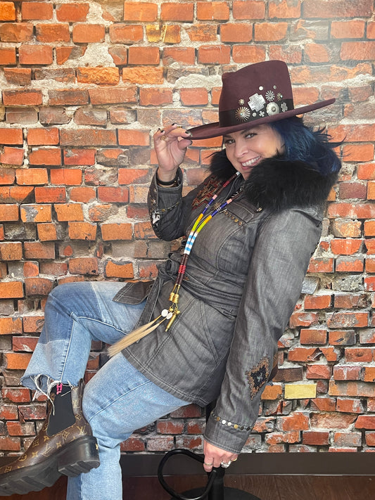 Jacket with Removeable Fur Collar