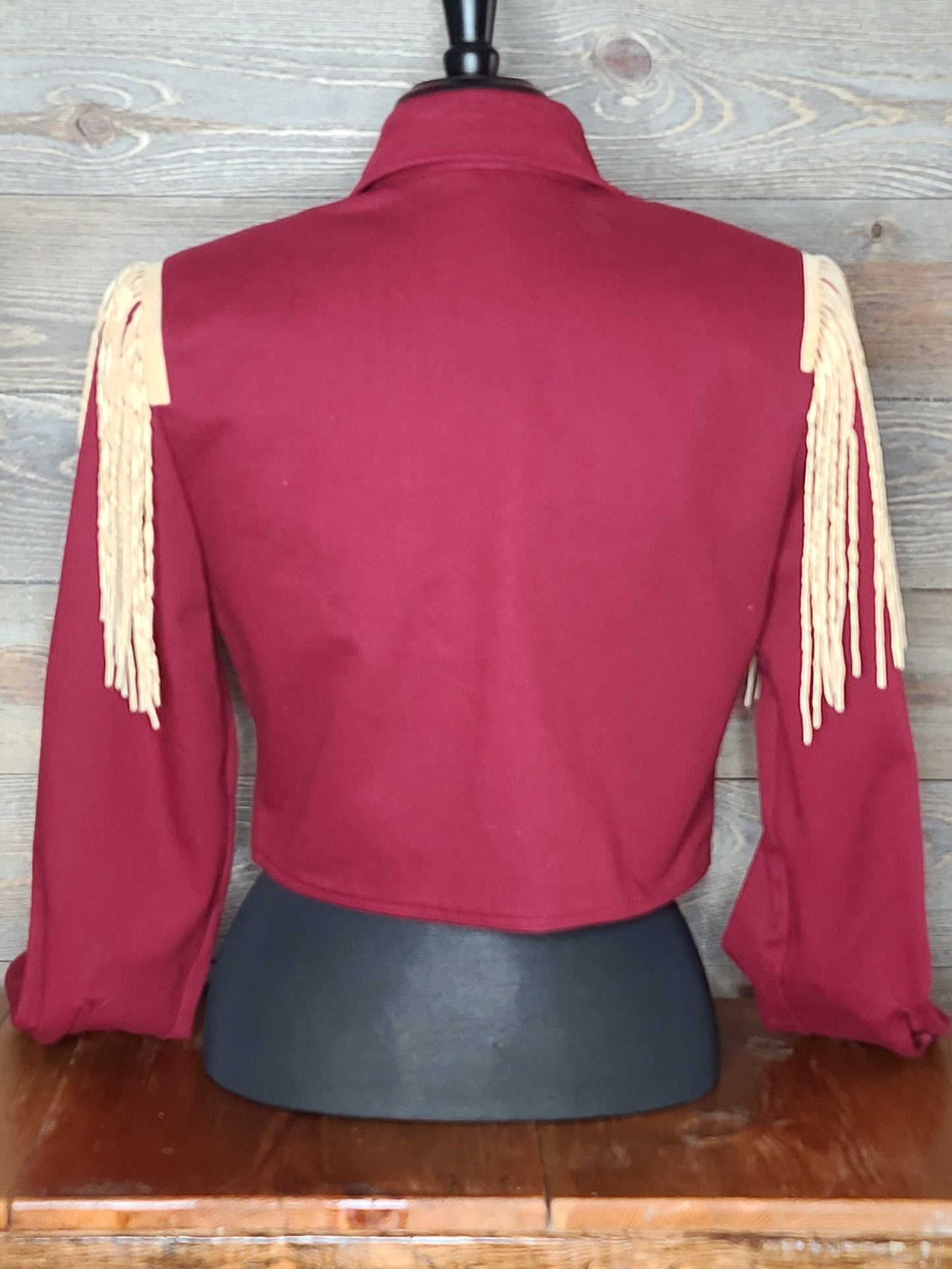 Cropped Wine Colored Jacket