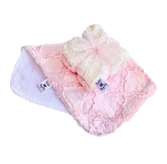 Girly Girl Burp Cloth Set