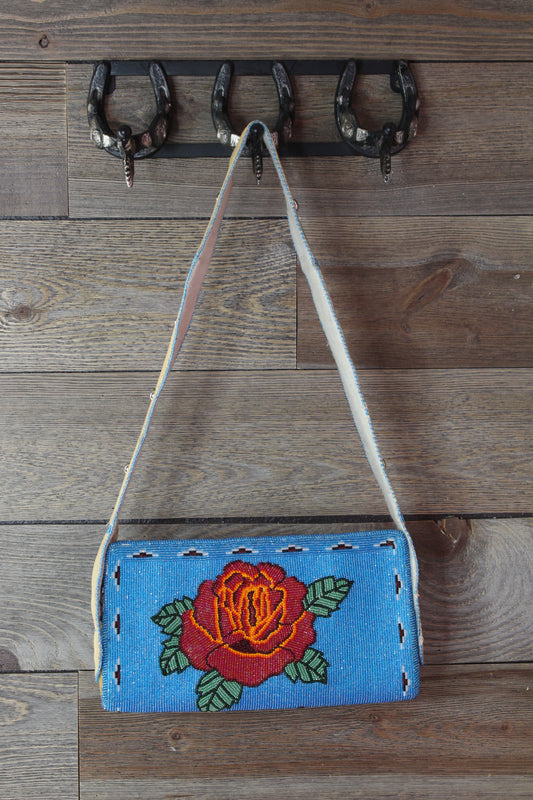 Beautiful Beaded Rose Handbag