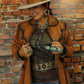 Leather Jacket with Fringe & Whip Stitching