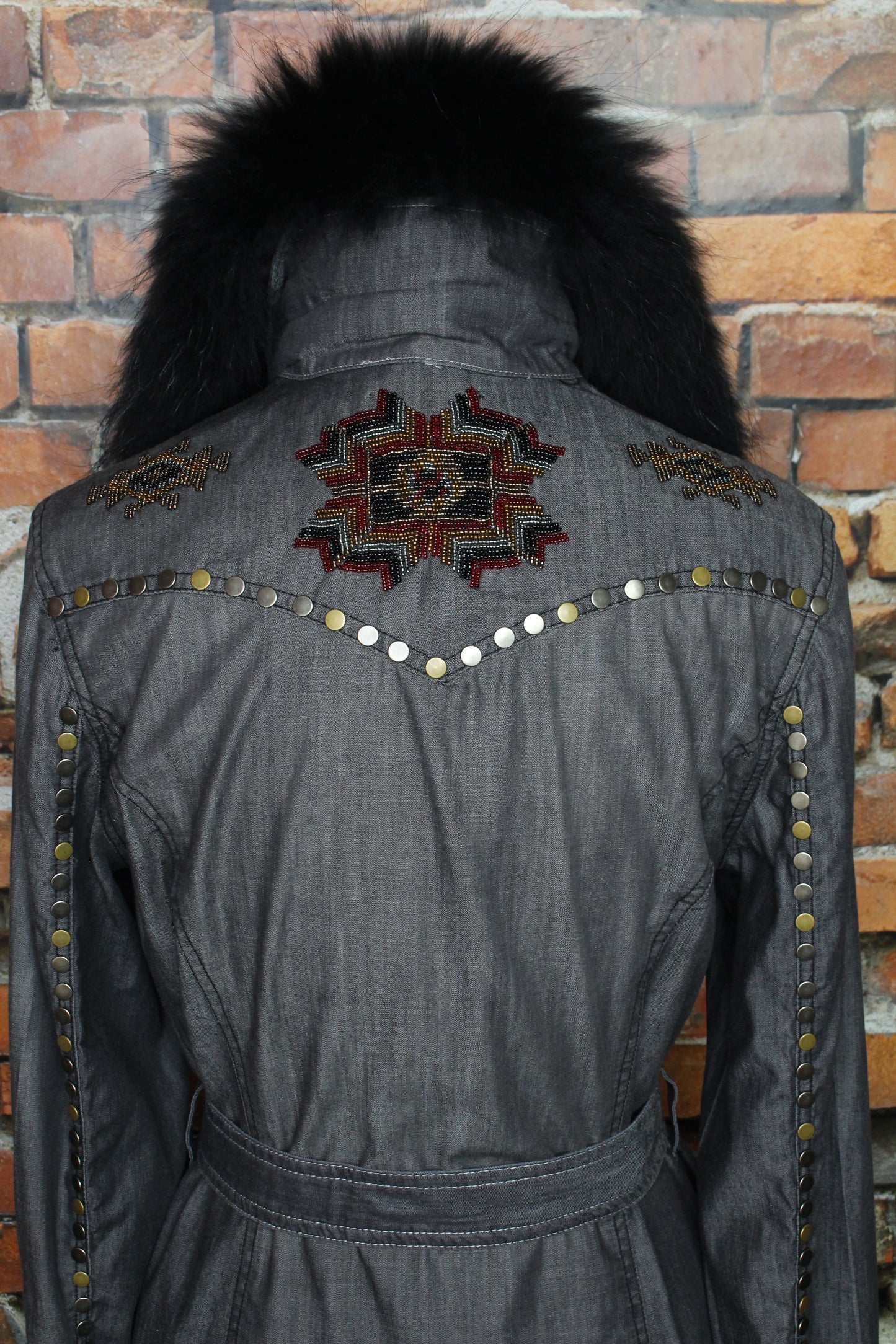 Jacket with Removeable Fur Collar